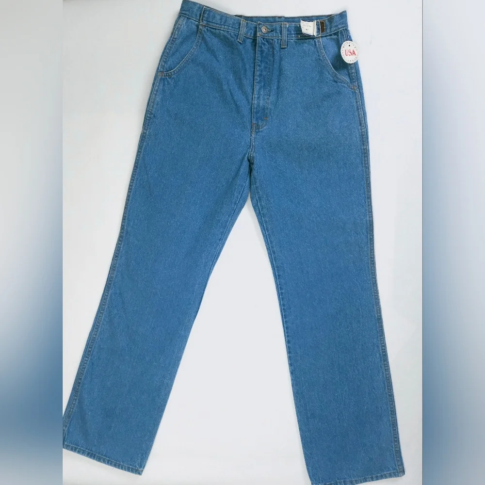 Crane Manufacturing Company Vintage Adjust A-Waist 100% Cotton Denim Jeans 30-36